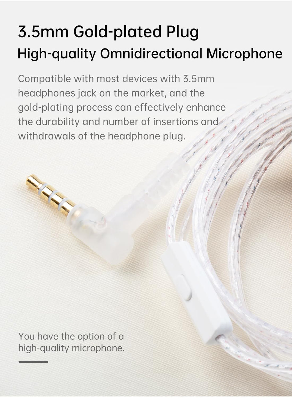 KZ CCA 2PIN IEM Earphone Cable, 4 Core High-Purity Copper Twisted IEMs Replacement Cable, Earbud Headphone Replacement Copper Extension Cable for KZ ZST ZSTX EDX ES4 AS10 CCA C10 C16 TRN V80 V90