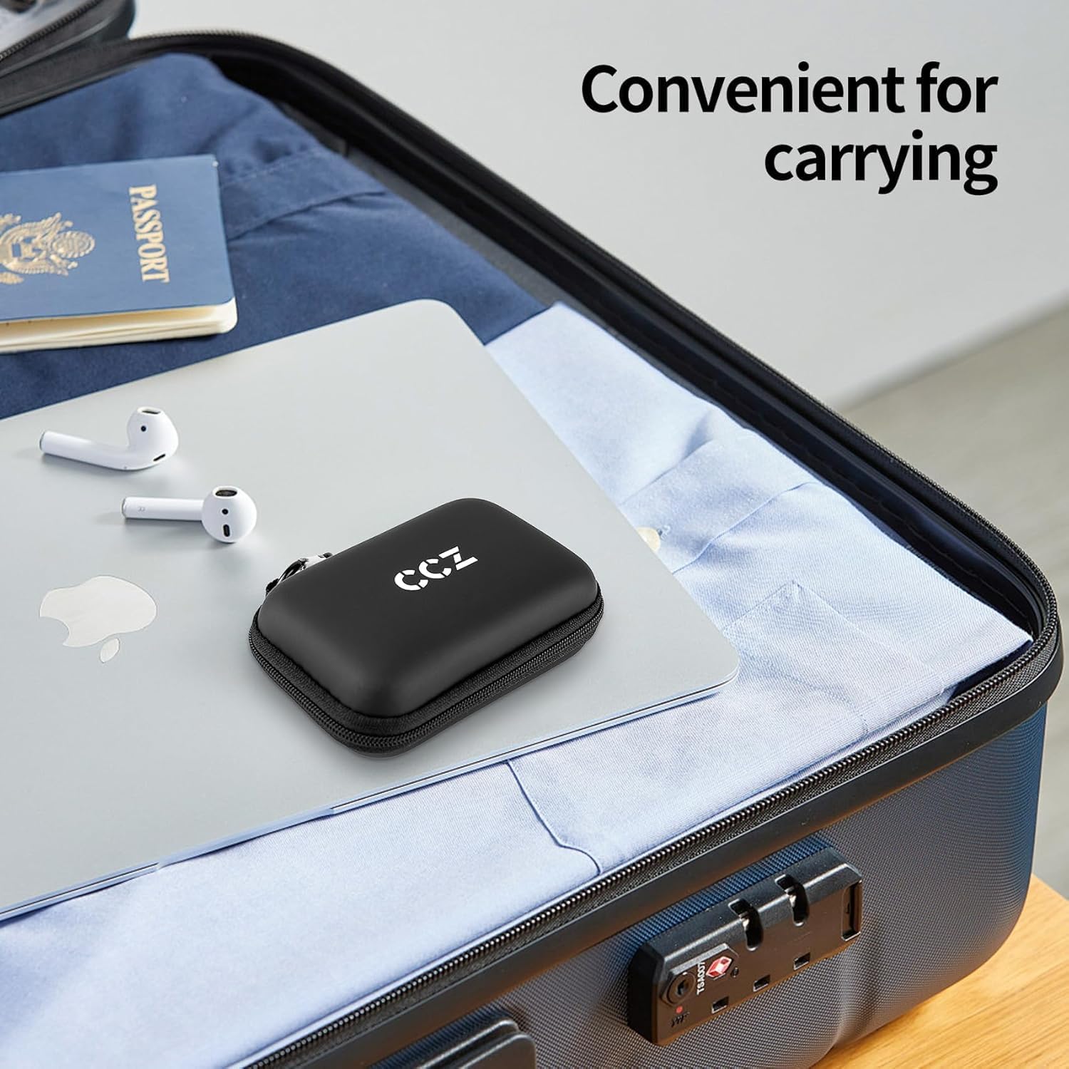 Estuche IEM KZ ZS10 Pro para monitor intrauricular, estuche para auriculares CCZ ZC02 con mosquetón, bolsa de almacenamiento de viaje EVA para CCA CRA, Shure SE215, Moondrop Chu, CCZ Melody, KBEAR KS1