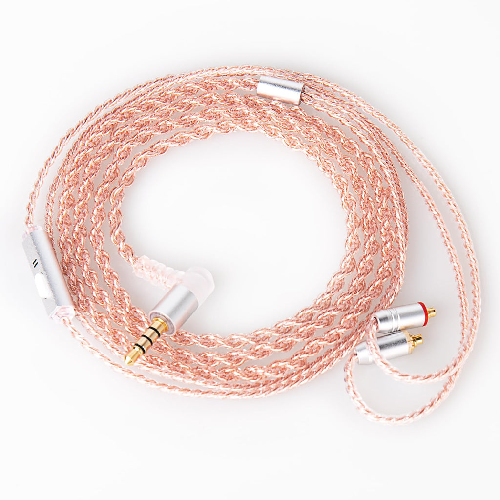 KZ CCA 2PIN IEM Earphone Cable, 4 Core High-Purity Copper Twisted IEMs Replacement Cable, Earbud Headphone Replacement Copper Extension Cable for KZ ZST ZSTX EDX ES4 AS10 CCA C10 C16 TRN V80 V90