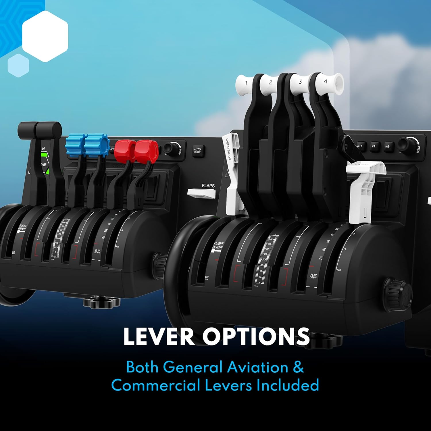 Honeycomb Bravo Throttle Quadrant — Flight Simulator Controls w/Autopilot, Annunciator Panel, Gear, Flaps, Trim Wheel — All-in-One Cockpit System w/Configurable Throttle Setup