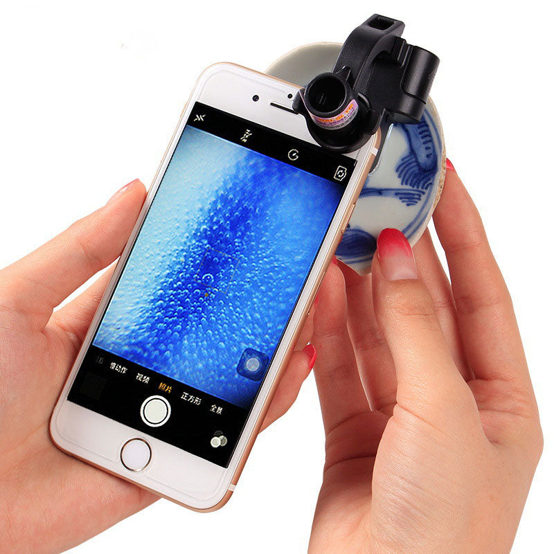 Mobile Phone Clip-on Magnifying Glass With Light And Portable