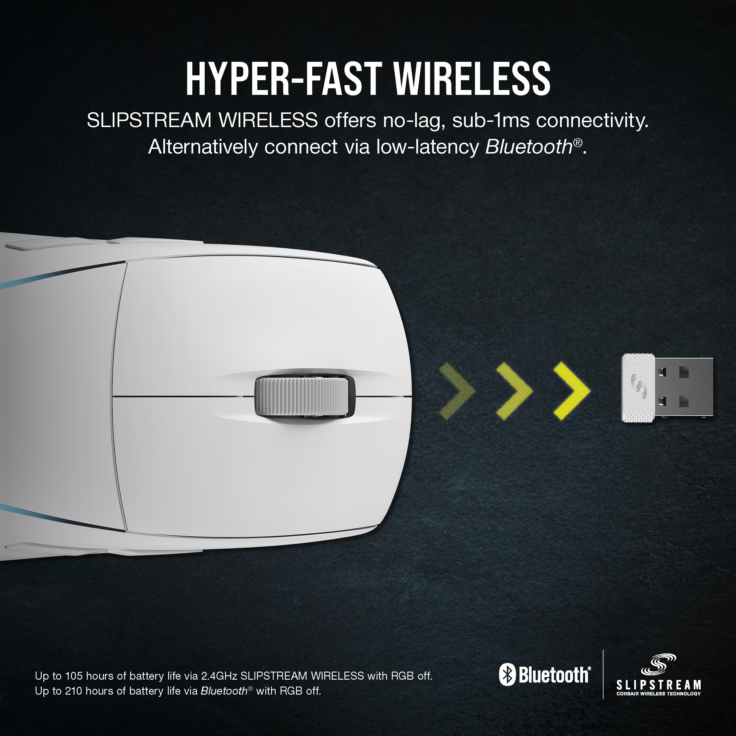 Corsair M75 Wireless Gaming Mouse - 26,000 DPI, Lightweight FPS Design, Swappable Side Buttons, iCUE Compatible, Black
