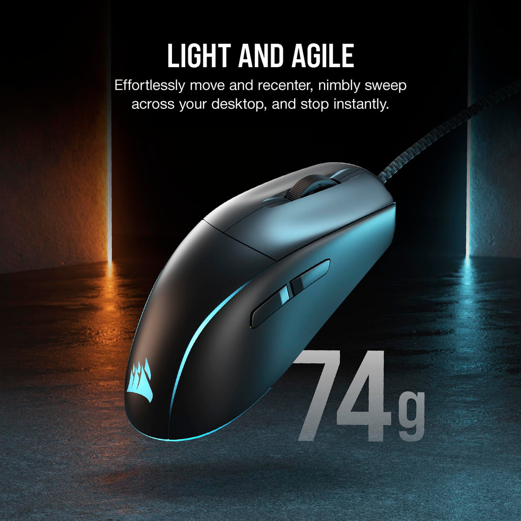 Corsair M75 Wireless Gaming Mouse - 26,000 DPI, Lightweight FPS Design, Swappable Side Buttons, iCUE Compatible, Black