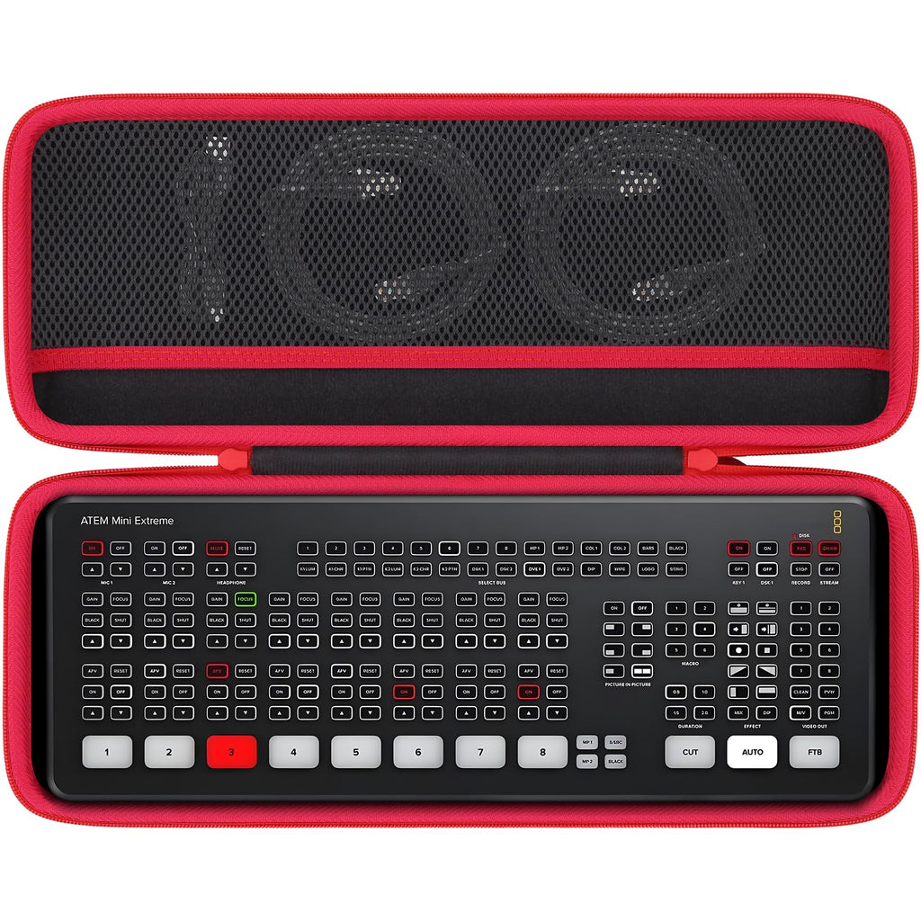 co2CREA Hard Carrying Case Compatible with Blackmagic Design ATEM Mini Extreme & ATEM Mini Extreme ISO, Protective Storage Case for ATEM Switcher HDMI Live Stream Video Mixer
