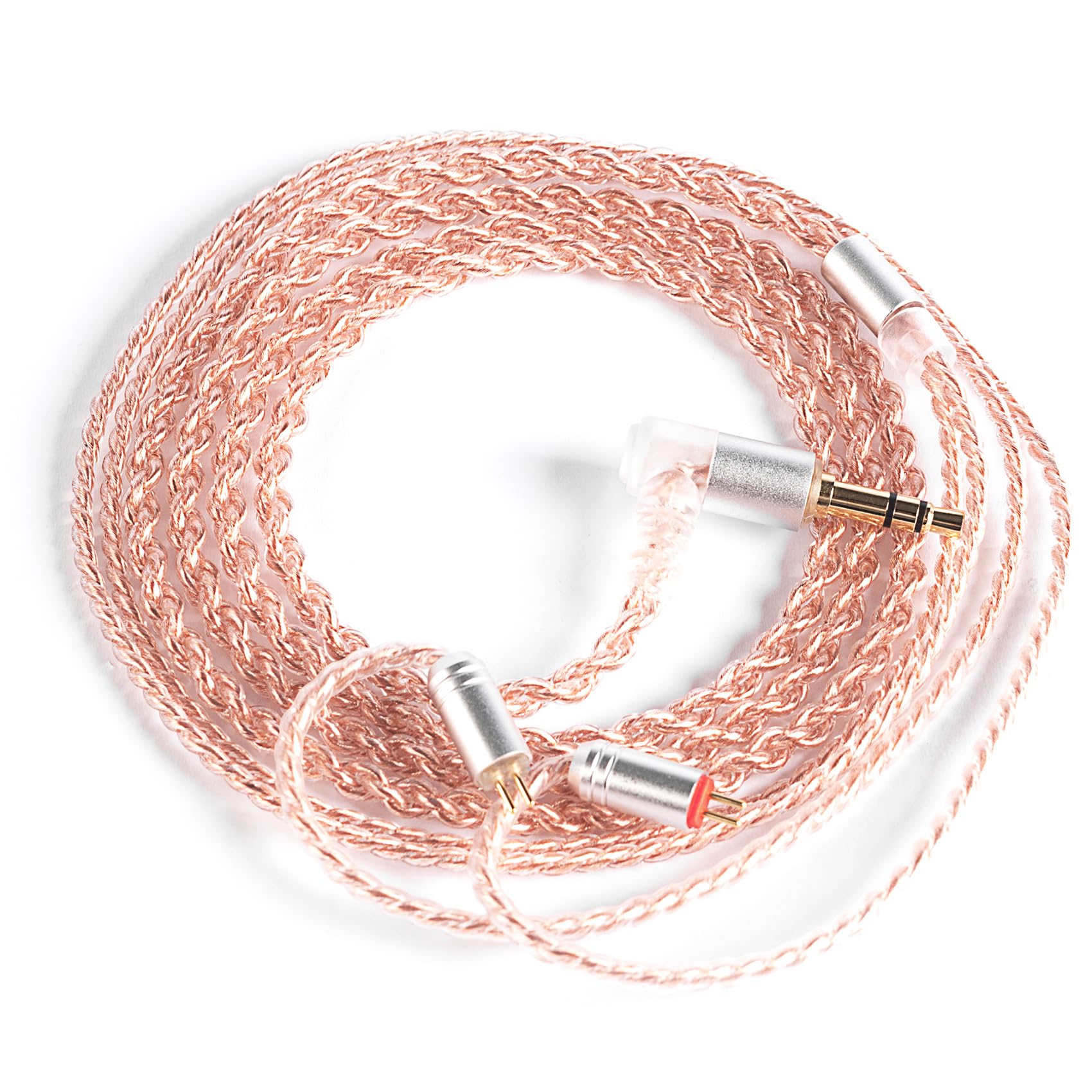 KZ CCA 2PIN IEM Earphone Cable, 4 Core High-Purity Copper Twisted IEMs Replacement Cable, Earbud Headphone Replacement Copper Extension Cable for KZ ZST ZSTX EDX ES4 AS10 CCA C10 C16 TRN V80 V90