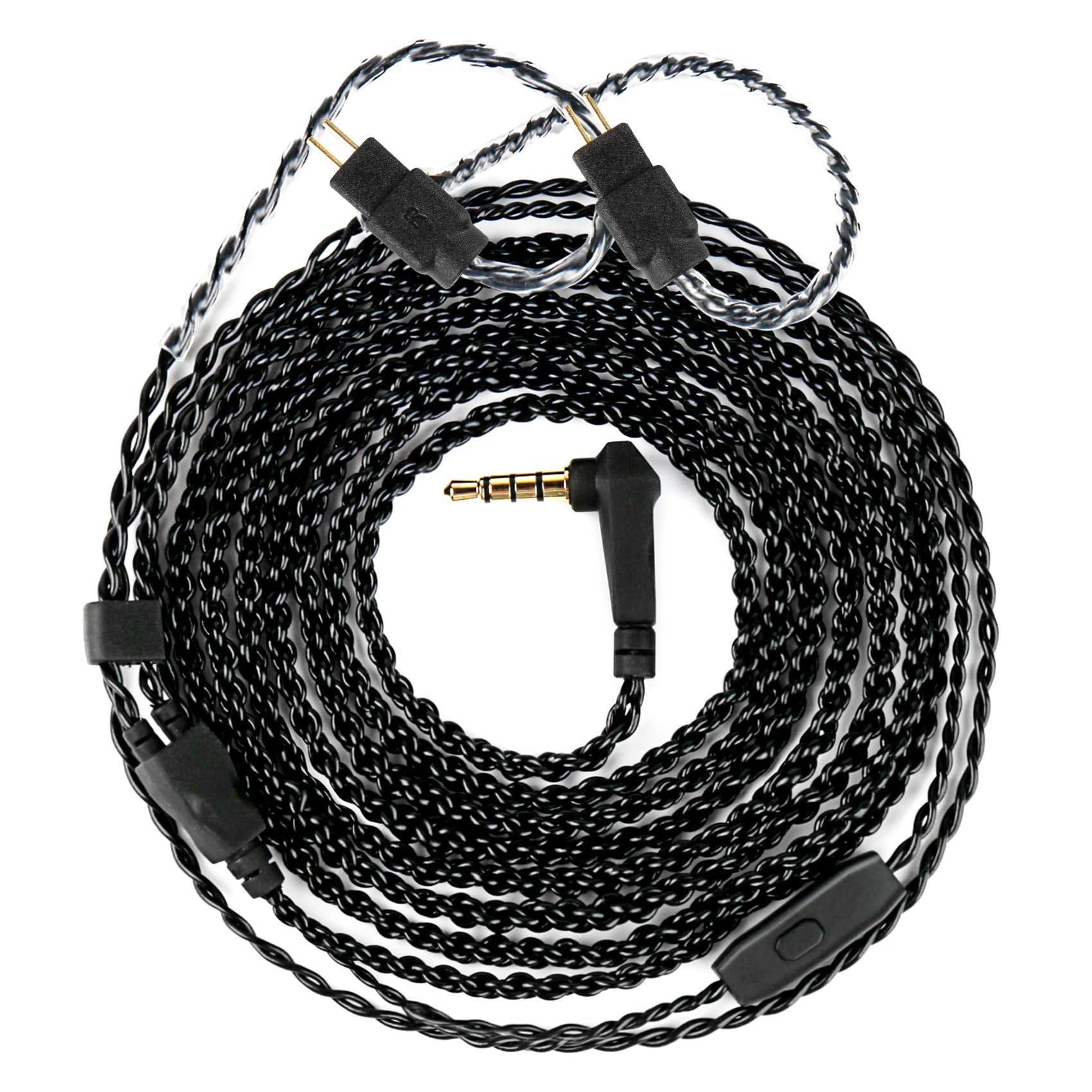 KZ ZS10 PRO Cable 2M IEM Cable in Ear Monitor Cable with 3.5mm Plug for KZ ZS 10 PRO/ZS10 PRO X/EDX PRO/ZAR/Castor/ZSN PRO/ZSN PRO X/ES4/ZSR//ZS10 PRO 2/ZS12 PRO X (3.5mm Without Mic, QDC)