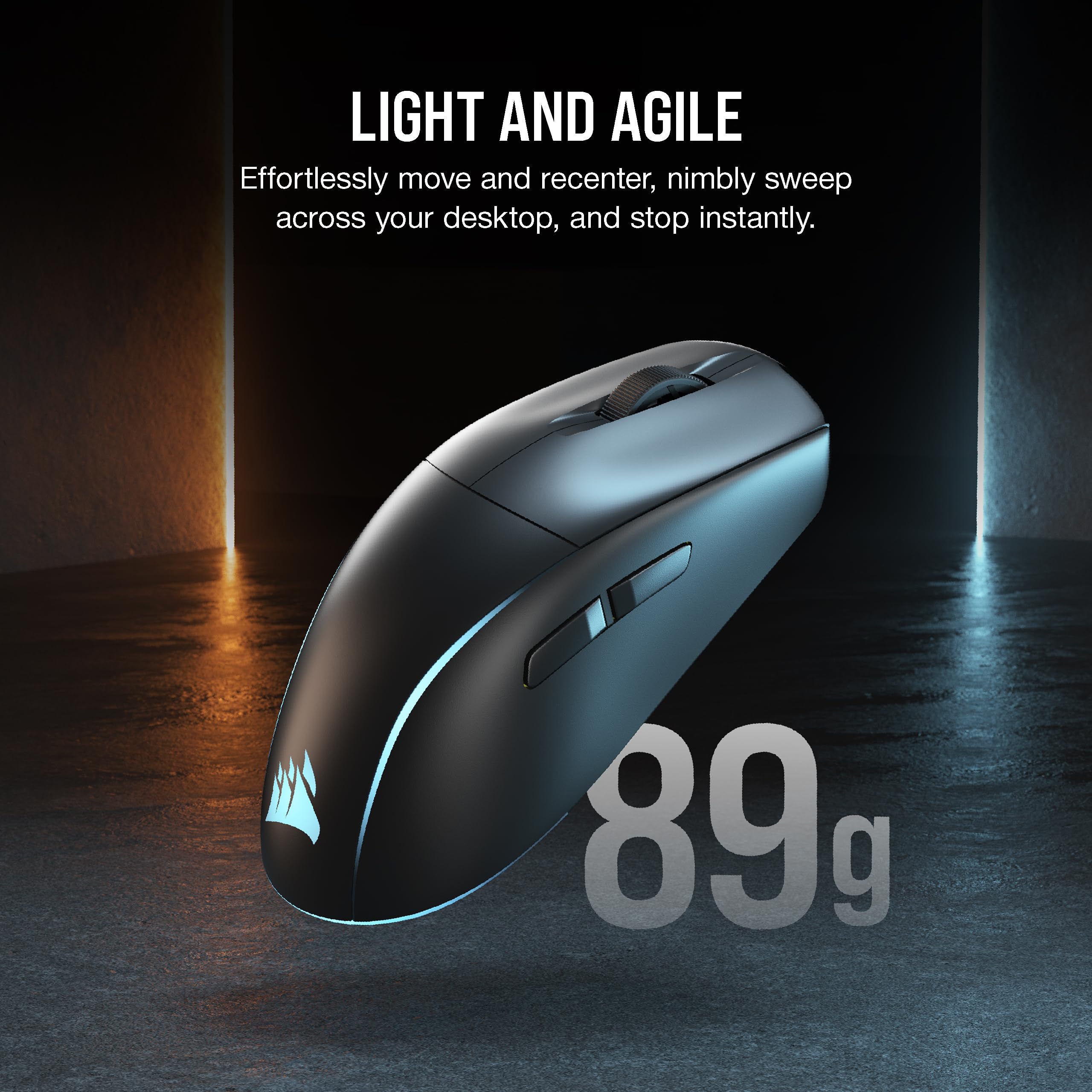 Corsair M75 Wireless Gaming Mouse - 26,000 DPI, Lightweight FPS Design, Swappable Side Buttons, iCUE Compatible, Black