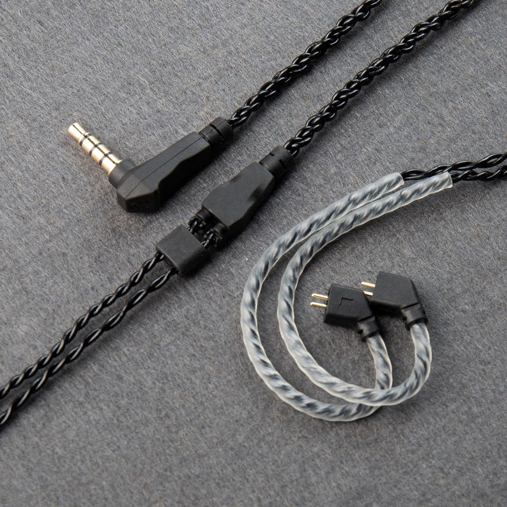 KZ CCA 2PIN IEM Earphone Cable, 4 Core High-Purity Copper Twisted IEMs Replacement Cable, Earbud Headphone Replacement Copper Extension Cable for KZ ZST ZSTX EDX ES4 AS10 CCA C10 C16 TRN V80 V90