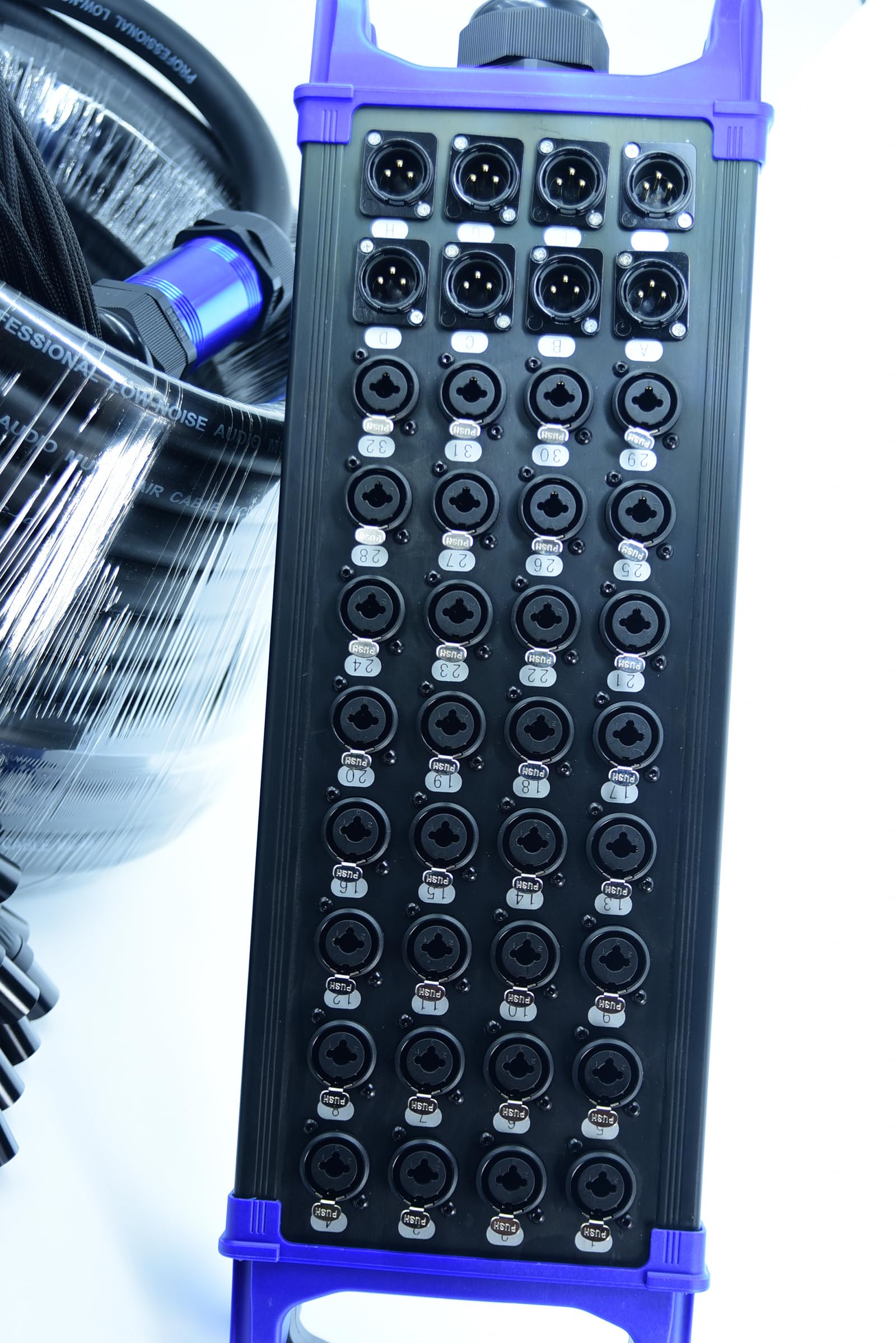 Arklove 32 Send Female 8 Return Male 40-Channel Low Profil XLR 1/4" TRS Send Sub Combo Splitter Snake Cable 10ft