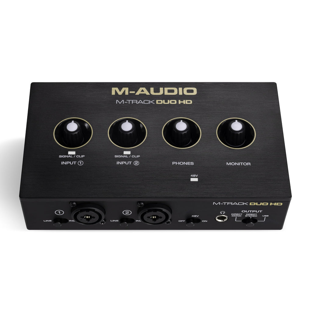 M-AUDIO M-Track Duo USB Audio Interface for Recording, Streaming and Podcasting with Dual XLR, Line and DI Inputs, plus a Software Suite Included