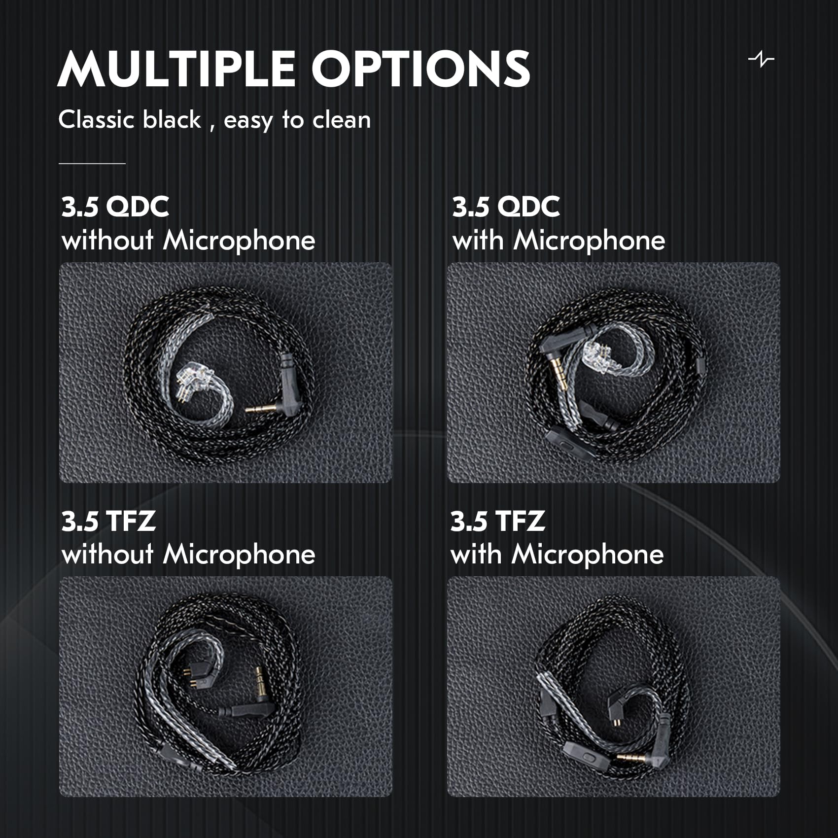 KZ ZS10 PRO Cable 2M IEM Cable in Ear Monitor Cable with 3.5mm Plug for KZ ZS 10 PRO/ZS10 PRO X/EDX PRO/ZAR/Castor/ZSN PRO/ZSN PRO X/ES4/ZSR//ZS10 PRO 2/ZS12 PRO X (3.5mm Without Mic, QDC)