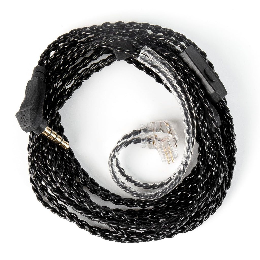 KZ ZS10 PRO Cable 2M IEM Cable in Ear Monitor Cable with 3.5mm Plug for KZ ZS 10 PRO/ZS10 PRO X/EDX PRO/ZAR/Castor/ZSN PRO/ZSN PRO X/ES4/ZSR//ZS10 PRO 2/ZS12 PRO X (3.5mm Without Mic, QDC)