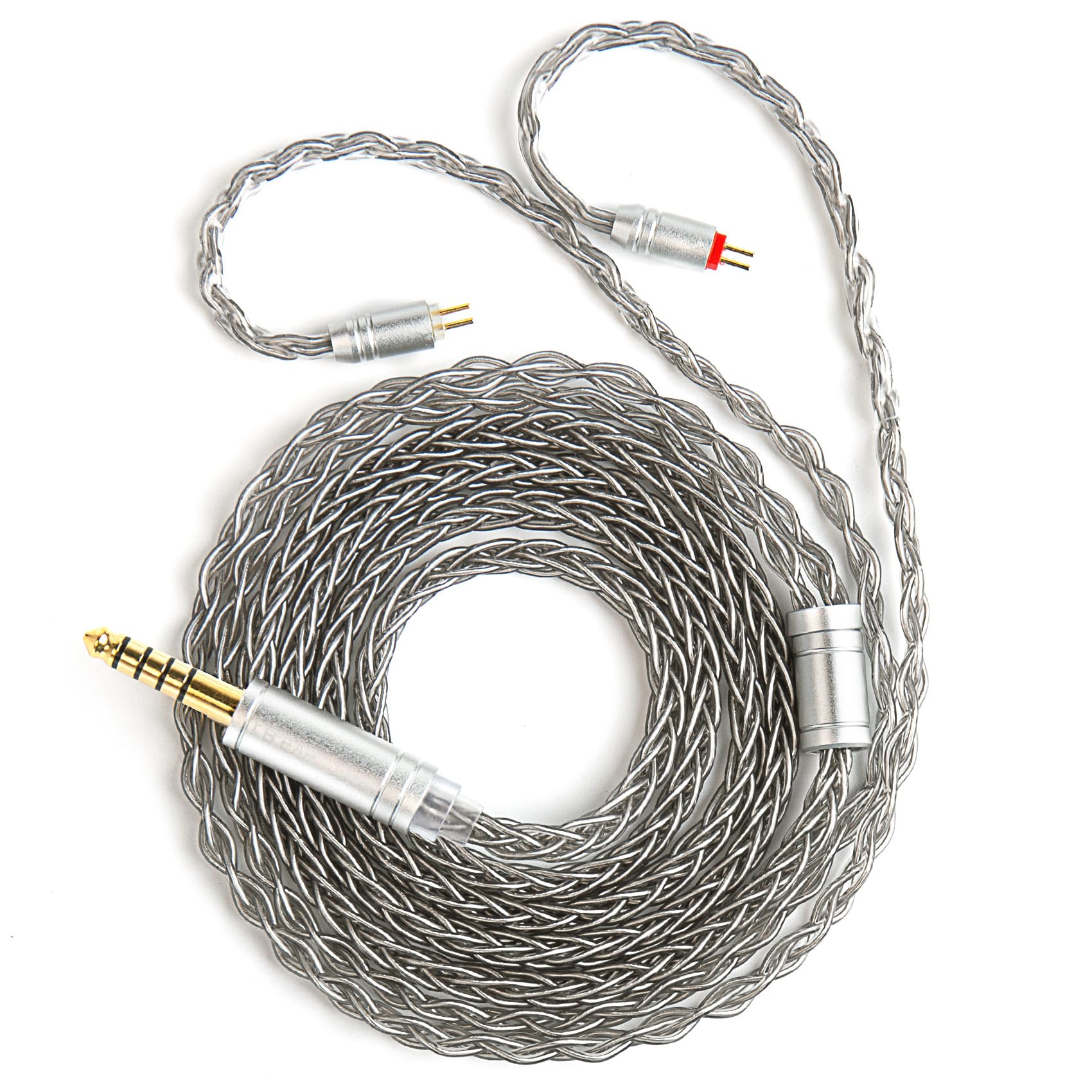 KZ CCA 2PIN IEM Earphone Cable, 4 Core High-Purity Copper Twisted IEMs Replacement Cable, Earbud Headphone Replacement Copper Extension Cable for KZ ZST ZSTX EDX ES4 AS10 CCA C10 C16 TRN V80 V90