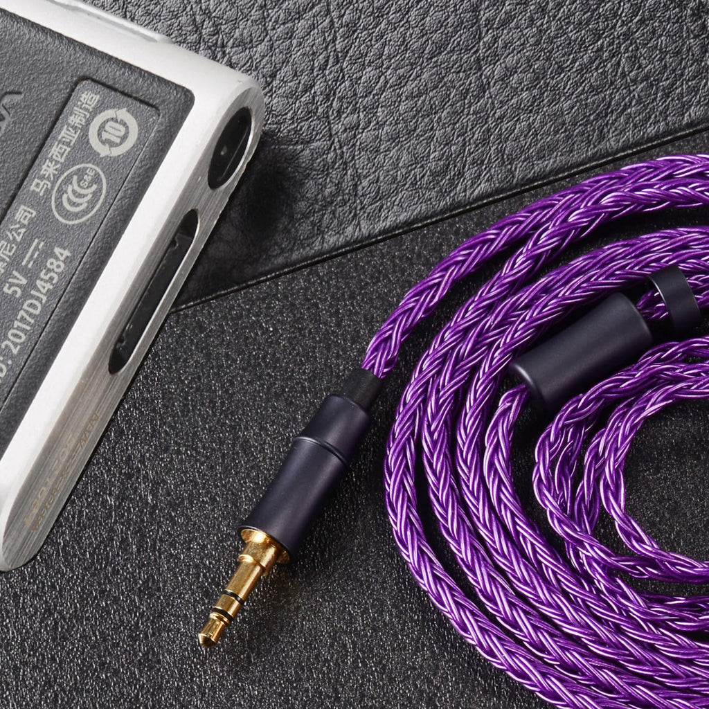 IEM Upgrade Cable, 16 Core Silver Plated Earphone Upgraded Cords, QDC-C Pin 1.5m in Ear Monitor Cable for KZ ZS10 ZSN PRO AS16 CCA CRA C12(Recessed 2pin 3.5mm 4.9ft) Black