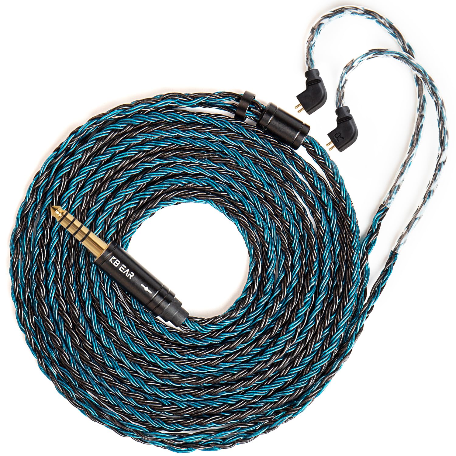 KBEAR ST16 Plus Long IEMs Earphone Cable with QDC-Type Pin for KZ ZSN/ZSN PRO /EDX PRO/ZS10 PRO/ZSN PRO X/ZS12 PRO X/ZSX/ZAS/ZVX/AS16/ZAR/DQS/ASX/D-Fi/Castor/PR2/PR3/ZEX CCA CRA/C12/C10PRO (QDC 3.5MM)