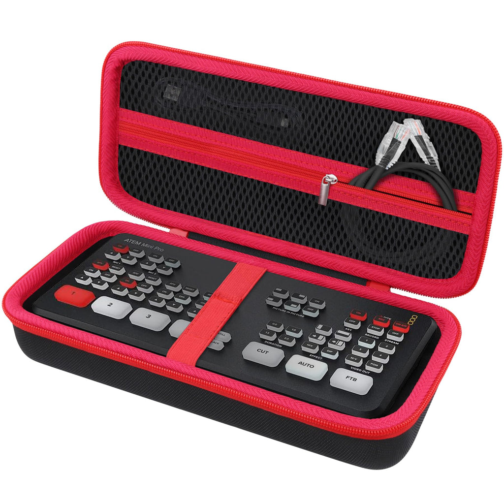 co2CREA Hard Carrying Case Compatible with Blackmagic Design ATEM Mini Extreme & ATEM Mini Extreme ISO, Protective Storage Case for ATEM Switcher HDMI Live Stream Video Mixer