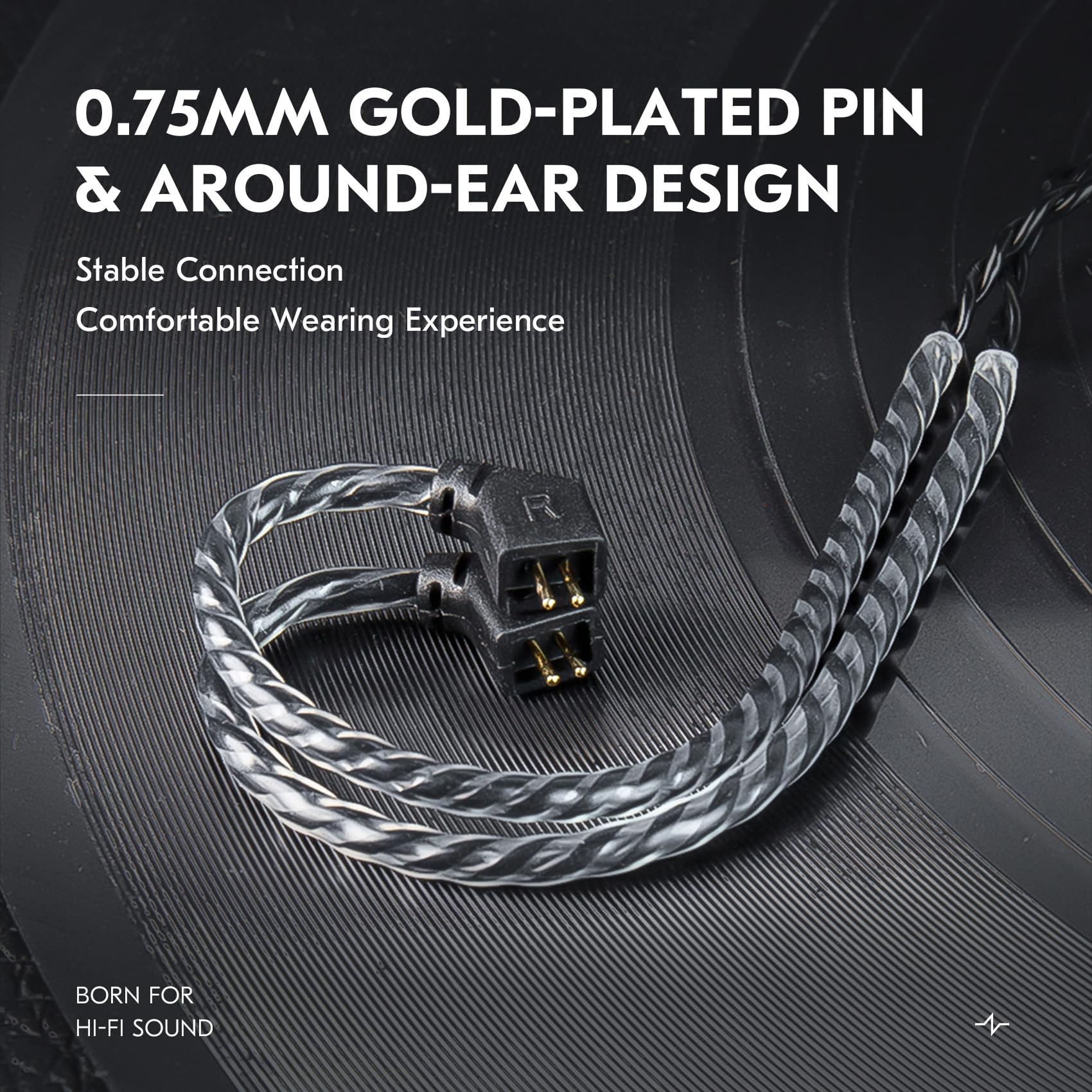 KZ ZS10 PRO Cable 2M IEM Cable in Ear Monitor Cable with 3.5mm Plug for KZ ZS 10 PRO/ZS10 PRO X/EDX PRO/ZAR/Castor/ZSN PRO/ZSN PRO X/ES4/ZSR//ZS10 PRO 2/ZS12 PRO X (3.5mm Without Mic, QDC)