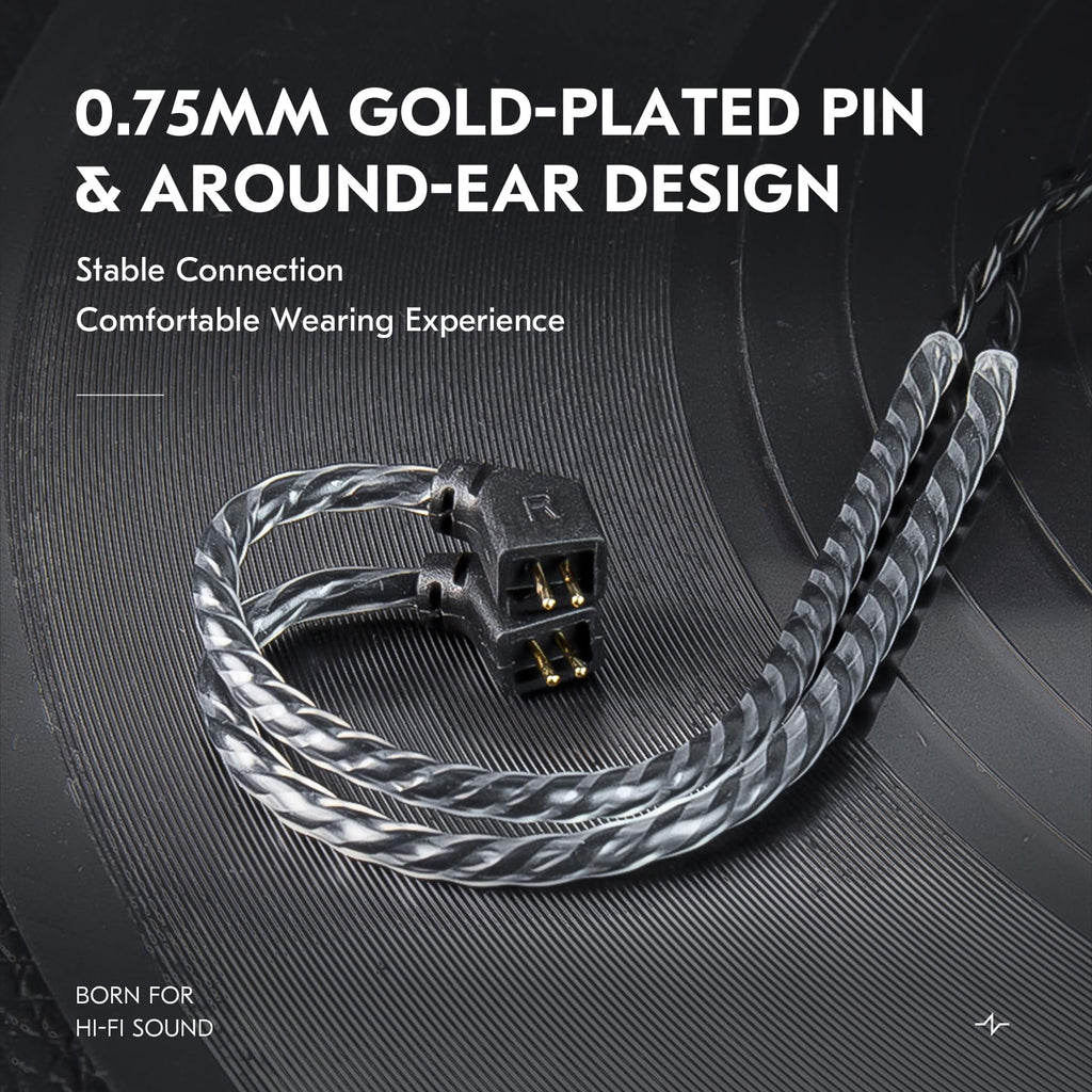 KZ ZS10 PRO Cable 2M IEM Cable in Ear Monitor Cable with 3.5mm Plug for KZ ZS 10 PRO/ZS10 PRO X/EDX PRO/ZAR/Castor/ZSN PRO/ZSN PRO X/ES4/ZSR//ZS10 PRO 2/ZS12 PRO X (3.5mm Without Mic, QDC)