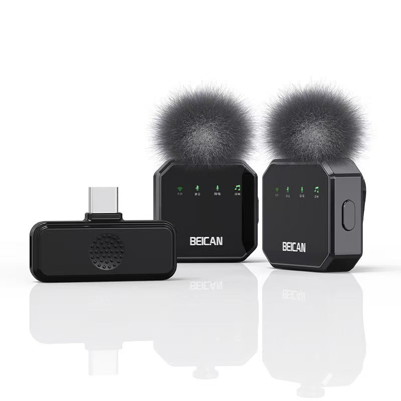 Wireless Microphone Lapel Microphone Recording Device Clip-on Mobile Phone Video Recording Broadcast