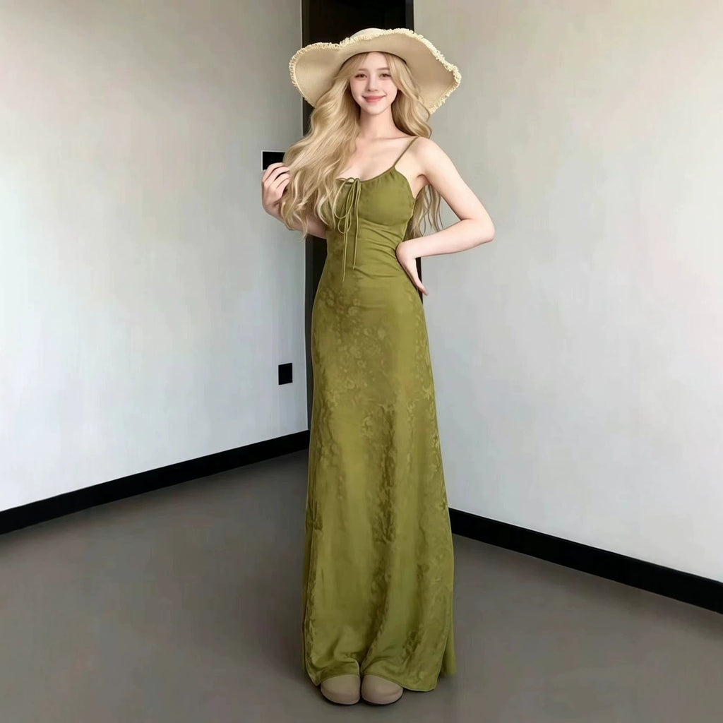 Sexy Beach-Style Strap Dress With Built-in Padded Bra
