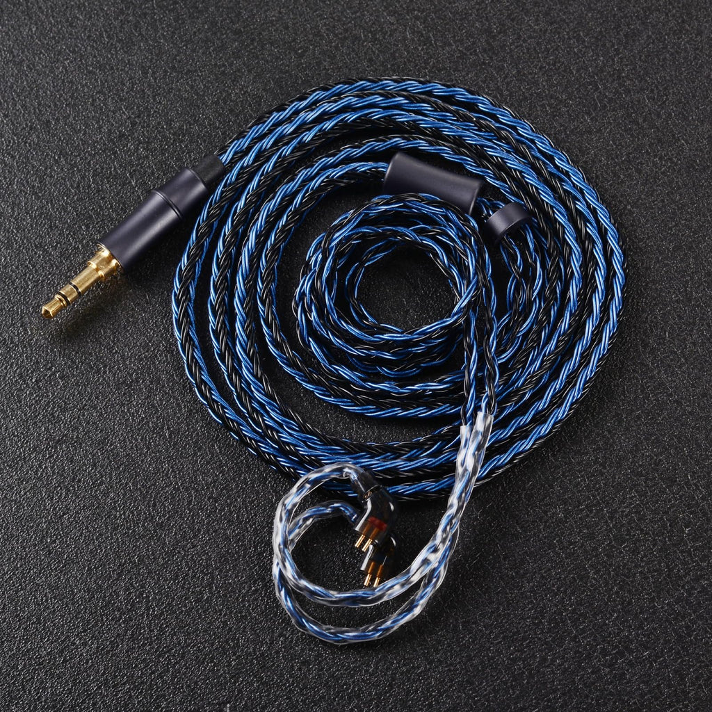 IEM Upgrade Cable, 16 Core Silver Plated Earphone Upgraded Cords, QDC-C Pin 1.5m in Ear Monitor Cable for KZ ZS10 ZSN PRO AS16 CCA CRA C12(Recessed 2pin 3.5mm 4.9ft) Black