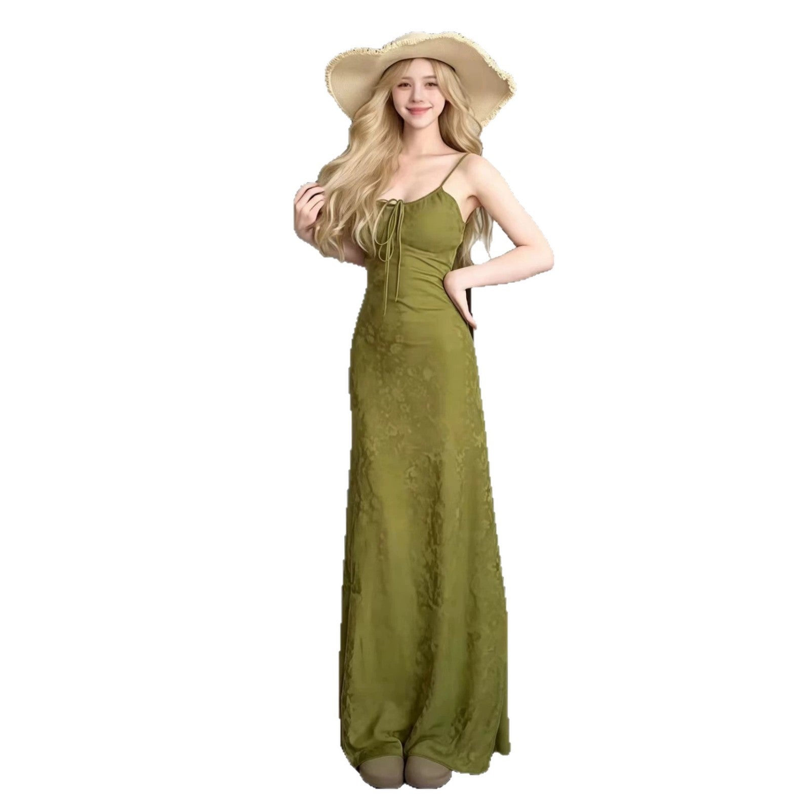 Sexy Beach-Style Strap Dress With Built-in Padded Bra