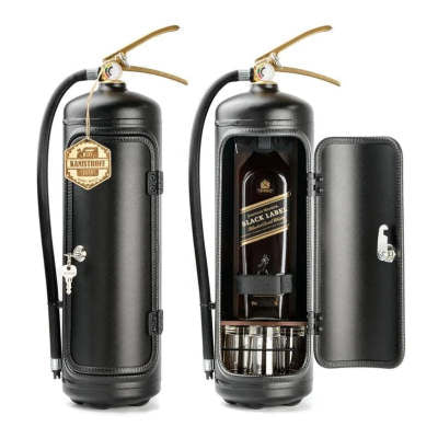 New Vintage Wine Holder Fire Extinguisher Bar Decoracion Industrial Decoration Bottle Display Wine Bottle Cabinet Wall Decor
