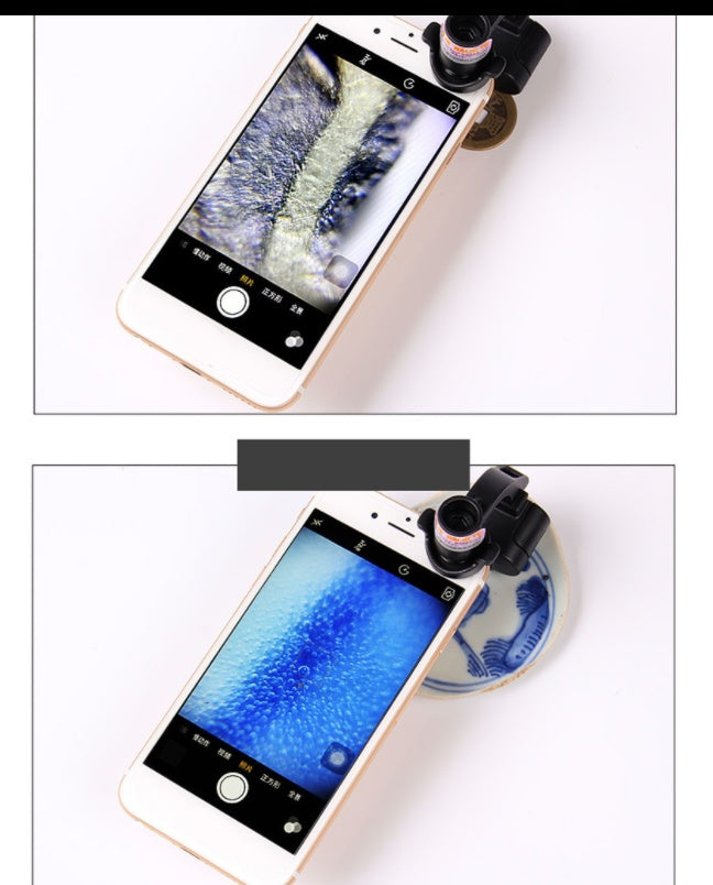 Mobile Phone Clip-on Magnifying Glass With Light And Portable